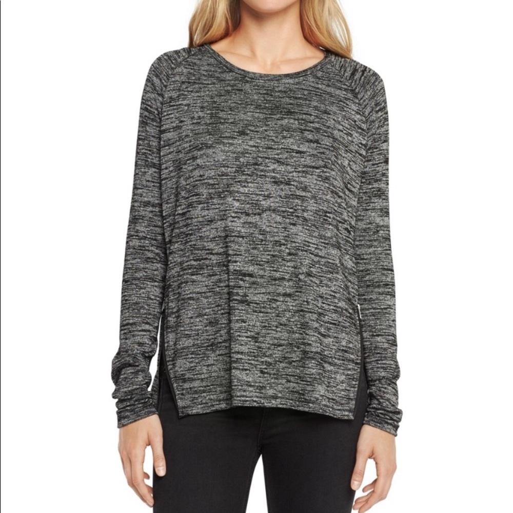 rag & bone Camden zippered heather gray long sleeve!